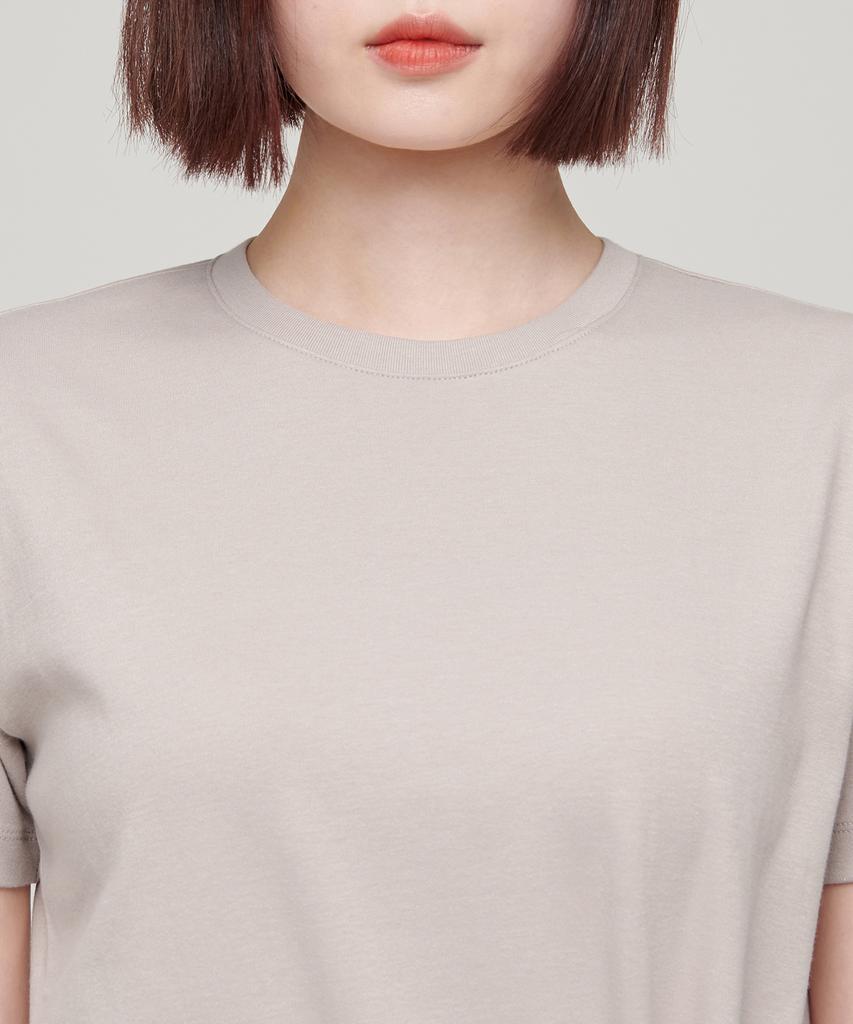 MUSINSA STANDARD WOMAN Women'S Basic Crew Neck T-Shirt [Mushroom]