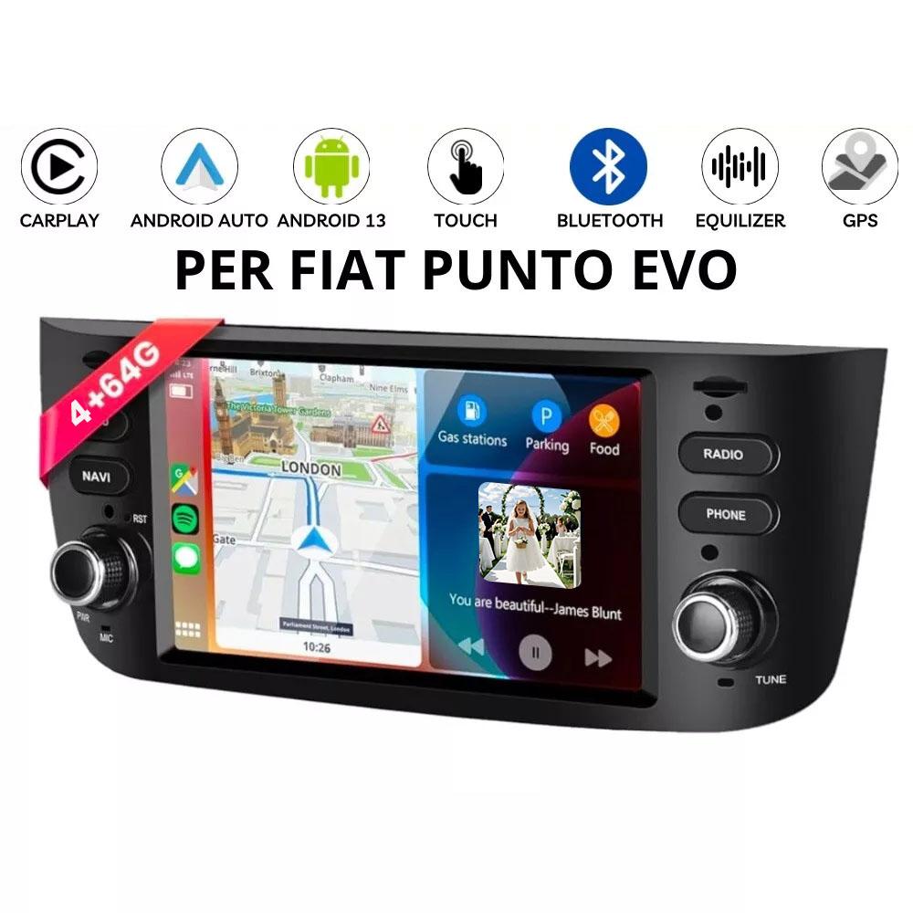 Car Stereo Radio for Carplay GPS Navigation for Fiat Punto 2010-2016 Android15 Auto Multimedia Player 7inch Intelligent System
