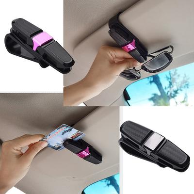 2 Stück Auto Brillenetui Auto Sonnenblende Brillenhalter Sonnenbrillenclip Sonnenbrillen Brillen Kartenhalter Autozubehör Innenraum