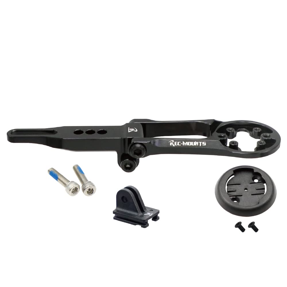 

Garmin Edge Cycle Computer Combo Mount Integrated Compatible with Garmin Cycle GoPro HERO Series or CatEye Lights [REC-Mount] (for