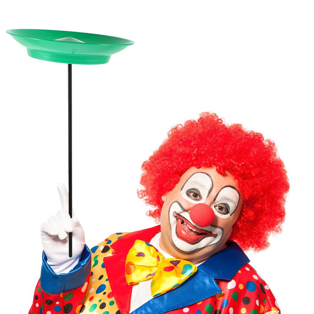 3pcs Juggling Plates with Sticks Balance Juggling Plates With Top Rod For Circus Performances Sports Events And Sensory Training