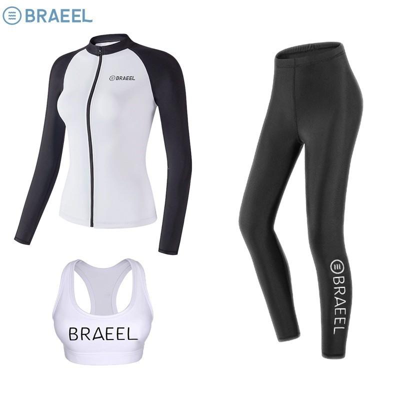 Womens UV Protection Rash Guard Set Long Sleeve Swimwear Surfing Snorkeling Diving Outdoor Activity