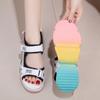 Plus Size Rainbow Bottom Sports Sandals Ladies Comfortable Platform Sandals Casual Beach Shoes