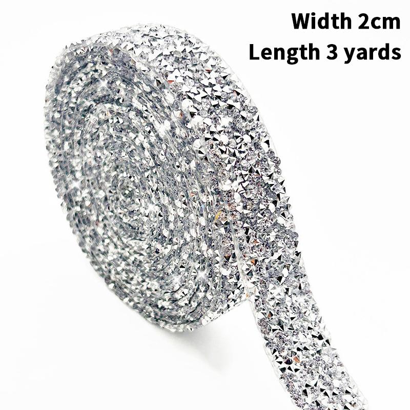 1 Rolle Selbstklebender Glitzer Kristall Strass Aufkleber Diamantband DIY Aufkleber Strasssteine Kunsthandwerk Auto Handy Dekoration