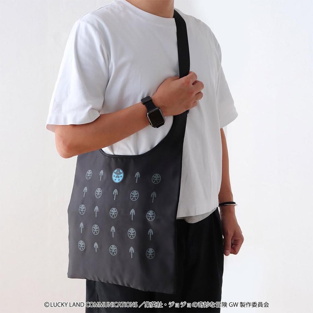 Blooming JoJo's Bizarre Adventure: Golden Wind Eco Bag/My Bag with Giorno Giovanna Emblem (Black) 001016-0003-01