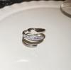 18K Gold Plated Pearl & Diamond Open Ring: High-End Fashion Jewelry for Women