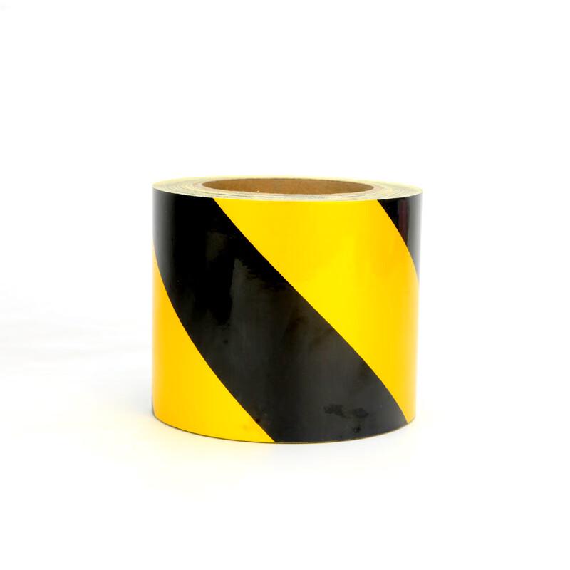 Reflective Yellow and Black Warning Tape