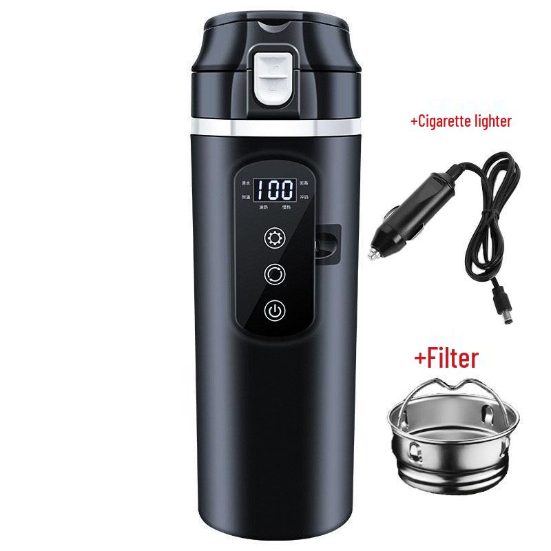 Universal 12V/24V 304 Stainless Steel Car Heating Mug 2024