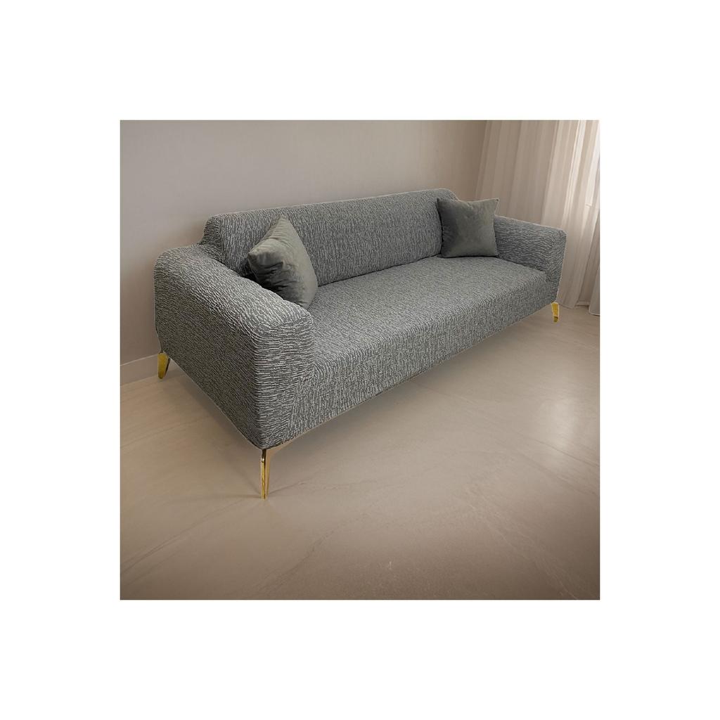 Jacquard-3-Sitzer-Sofabezug, Schlafsofa-Sofabezug (Produktinhalt 1Stk) grau