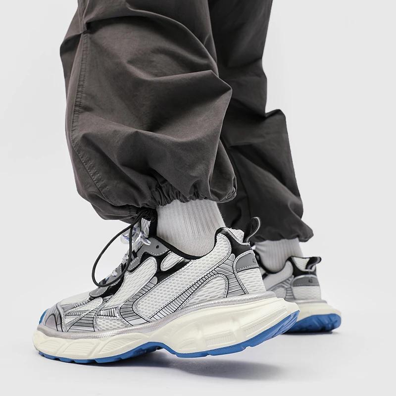 Sport Shoes for Men's Casual Thick Bottom Mesh Breathable High Quality Running Shoes Ultra Light Man Chunky Sneakers Zapatillas