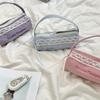 Lace Korean Style Pencil Case Bowknot Bow Pencil Pouch Handheld Stationery Bag  Children