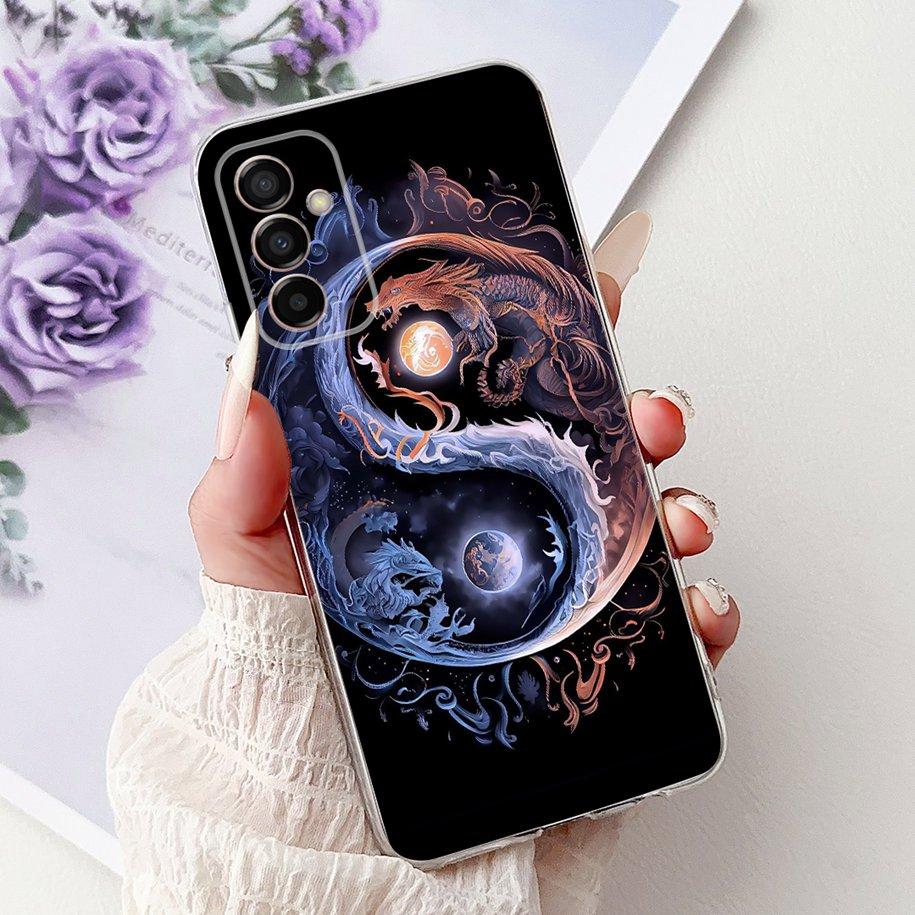 Case For Samsung Galaxy M13 M23 M33 M53 5G Cover SM-M236B SM-M336B SM-M536B SM-M135F Popular Dragon Cartoon Soft Silicone Bumper