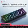 Ajazz AK680 V2 Gaming Mechanical Keyboard Magnetic Axis 68-Key RGB Backlit 8K Polling Rate 128K Scan Rate Aluminum Plate