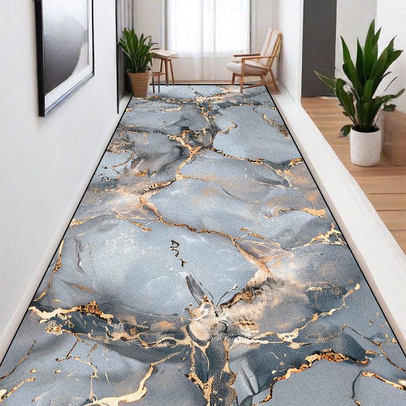 

Ковры для длинного коридора в скандинавском мраморном стиле, ковровые дорожки для холла виллы, нескользящие, моющиеся, коврики для прохода в доме, отеле, коридоре, настраиваемые 160*200cm