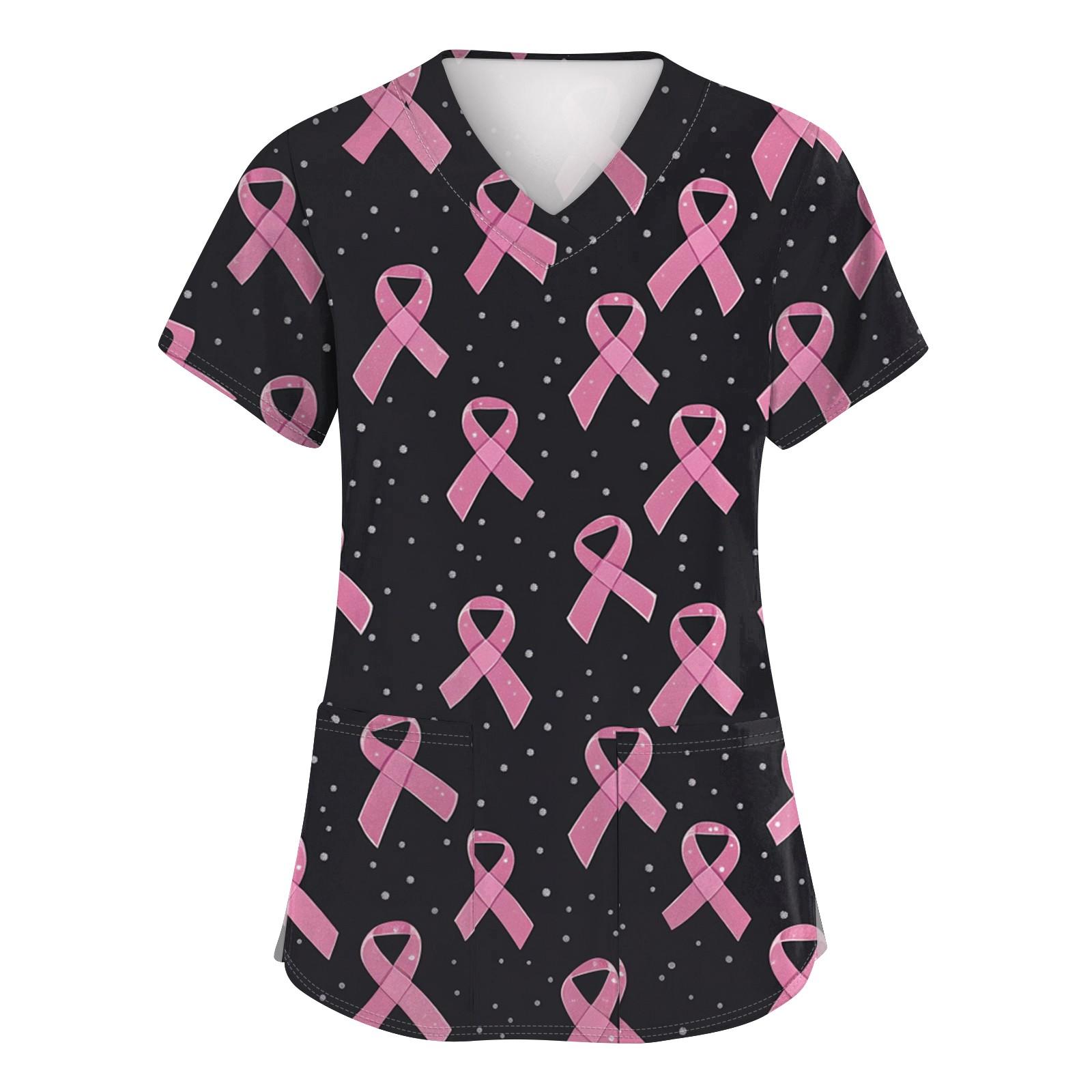 

Женская модная футболка с короткими рукавами и v-образным вырезом с принтом, маленькая рабочая футболка с карманами XXXXXL красный