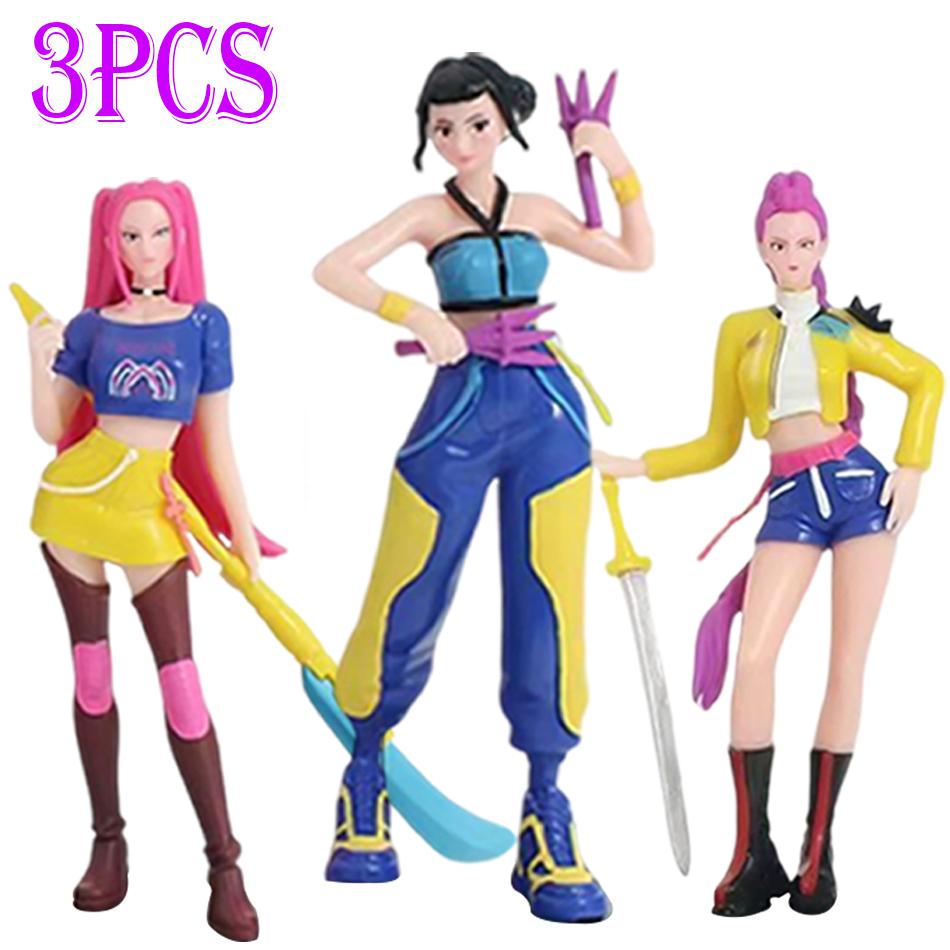 18cm Anime Kpop Demon Hunters Figure Action Toy Derpys Tiger Rumi Mira Zoey Sussy ornament Figurine Doll For Fans Christmas Gift