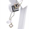 Chaîne de pull longue simple pendentif carré style ethnique collier pendentif avec cristal bijou mode