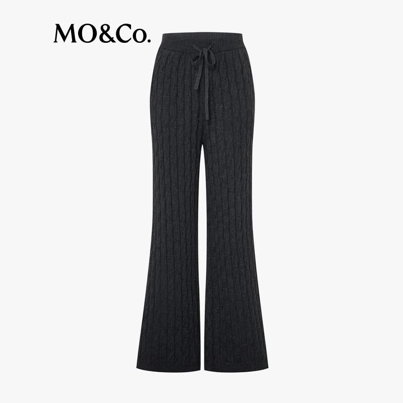 MO&Co. 2024 Winter Acetate Cashmere Knit Straight-Leg Pants