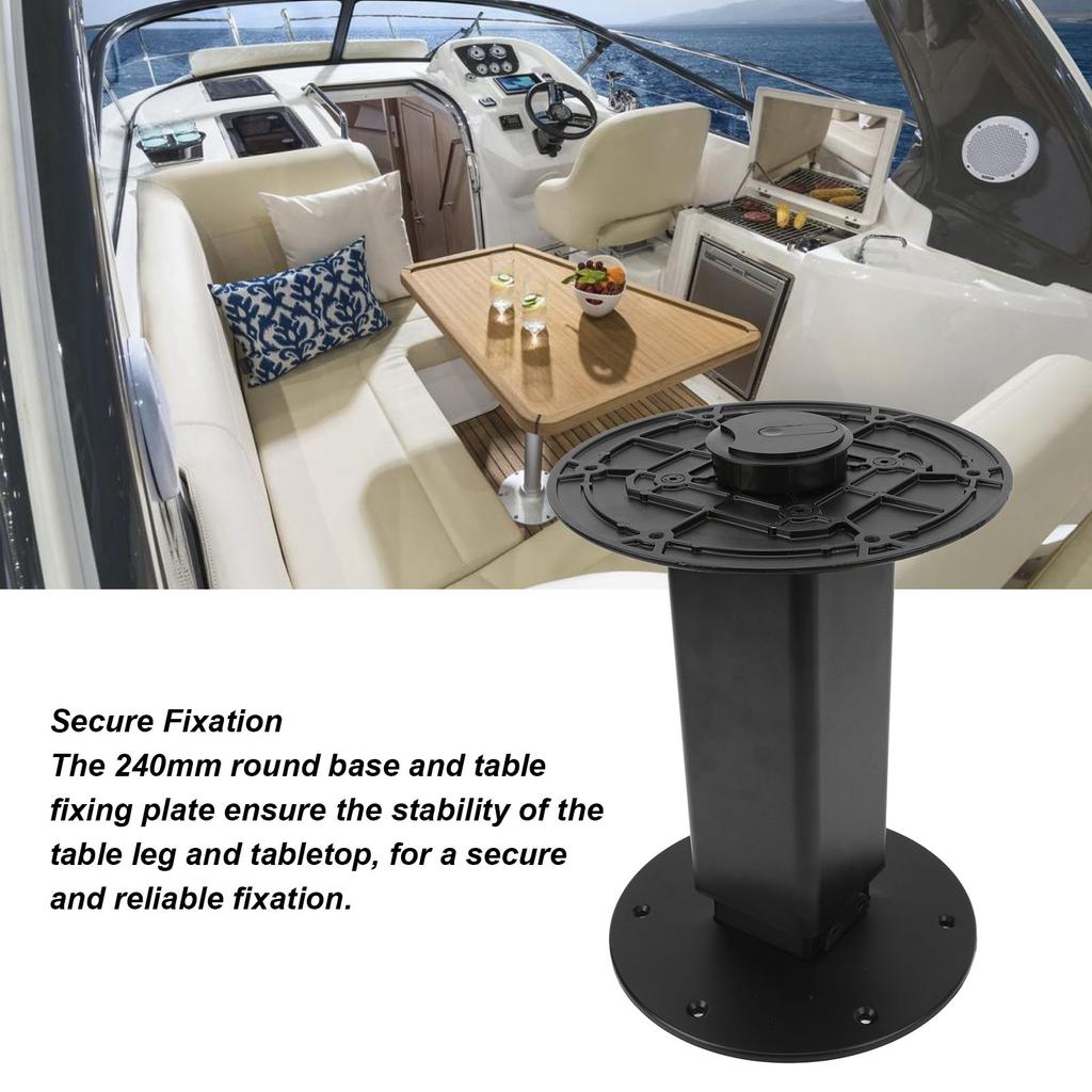Table Pedestal Stand Base 310mm to 710mm Adjustable Aluminum Alloy Table Pedestal Stand for RV Camper Caravan Boat Yacht