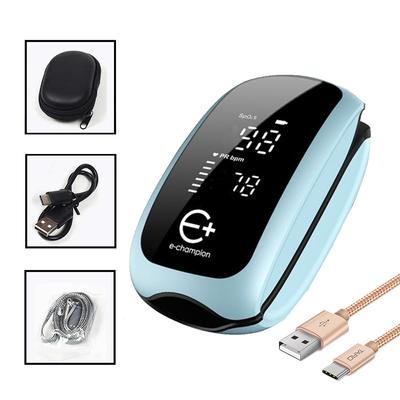 NEUES Sport-Fingerpulsoximeter Tragbares Oximeter Echtzeitdaten zur Blutsauerstoffsättigung mit wiederaufladbarem Akku und Schutzhülle