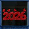 Red Rose Heart Static Cling Window Sticker for Festival Home Decoration in Living Room Bedroom Restaurant