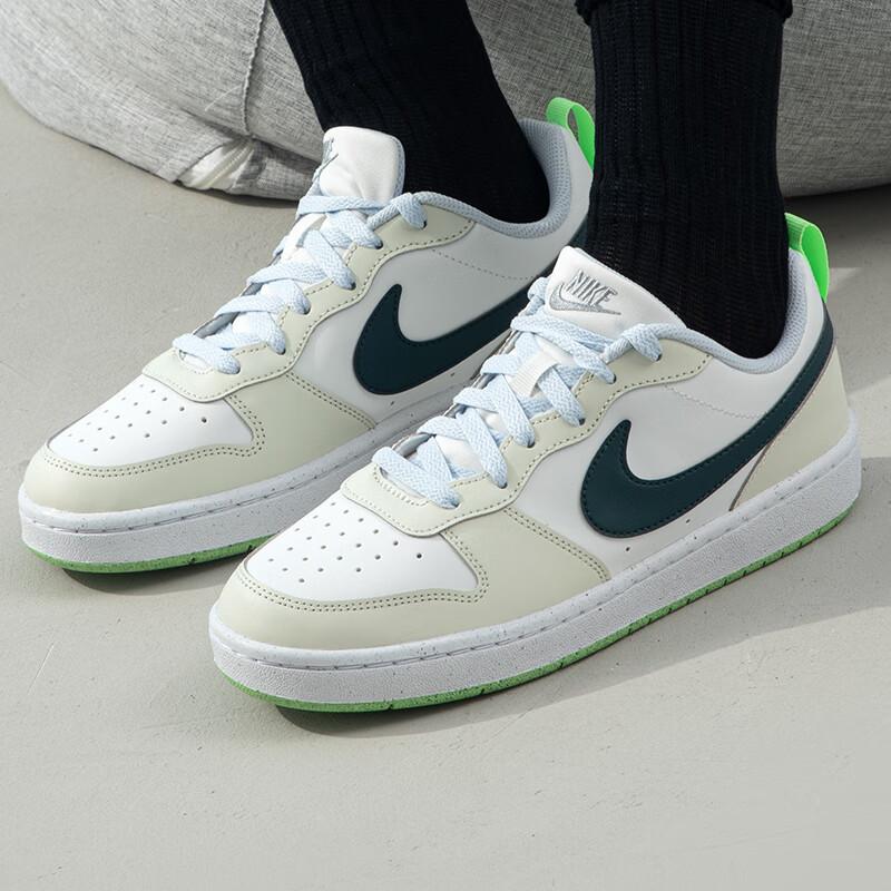 Nike Court Borough Low Recraft GS Coconut Milk Jungle Green Kids Sneakers Cream White Dark-Jungle-Green FV8121-131