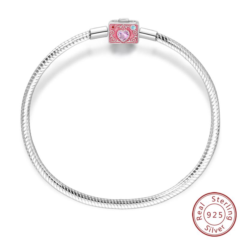 Real 925 Sterling Silver 17-20CM Butterfly Pet Ocean Starry Sky Original Bracelet Fit for Wedding Fine Jewelry DIY Making