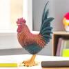 Farm Animal Rooster Figurine Miniature Simulation Poultry Animal Statue PVC Cock Model Prop Children Educational Toy Home Garden Decoration Gift