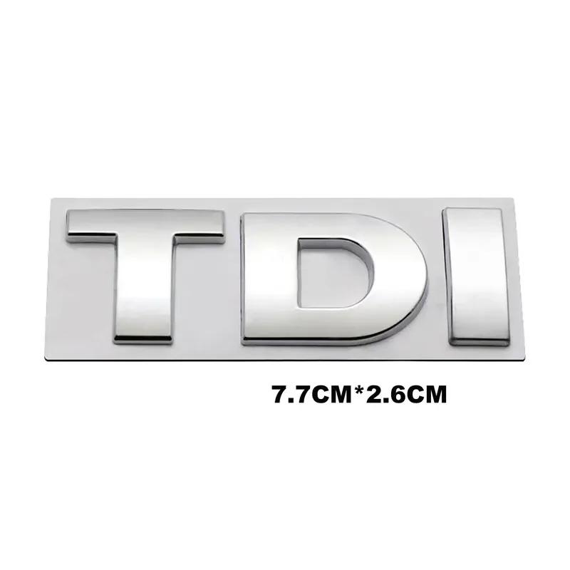For VW Golf Passat Tiguan Jetta Amarok TDI Badge 3D Metal Car Stickers Tail Decoration Decal Side Sticker