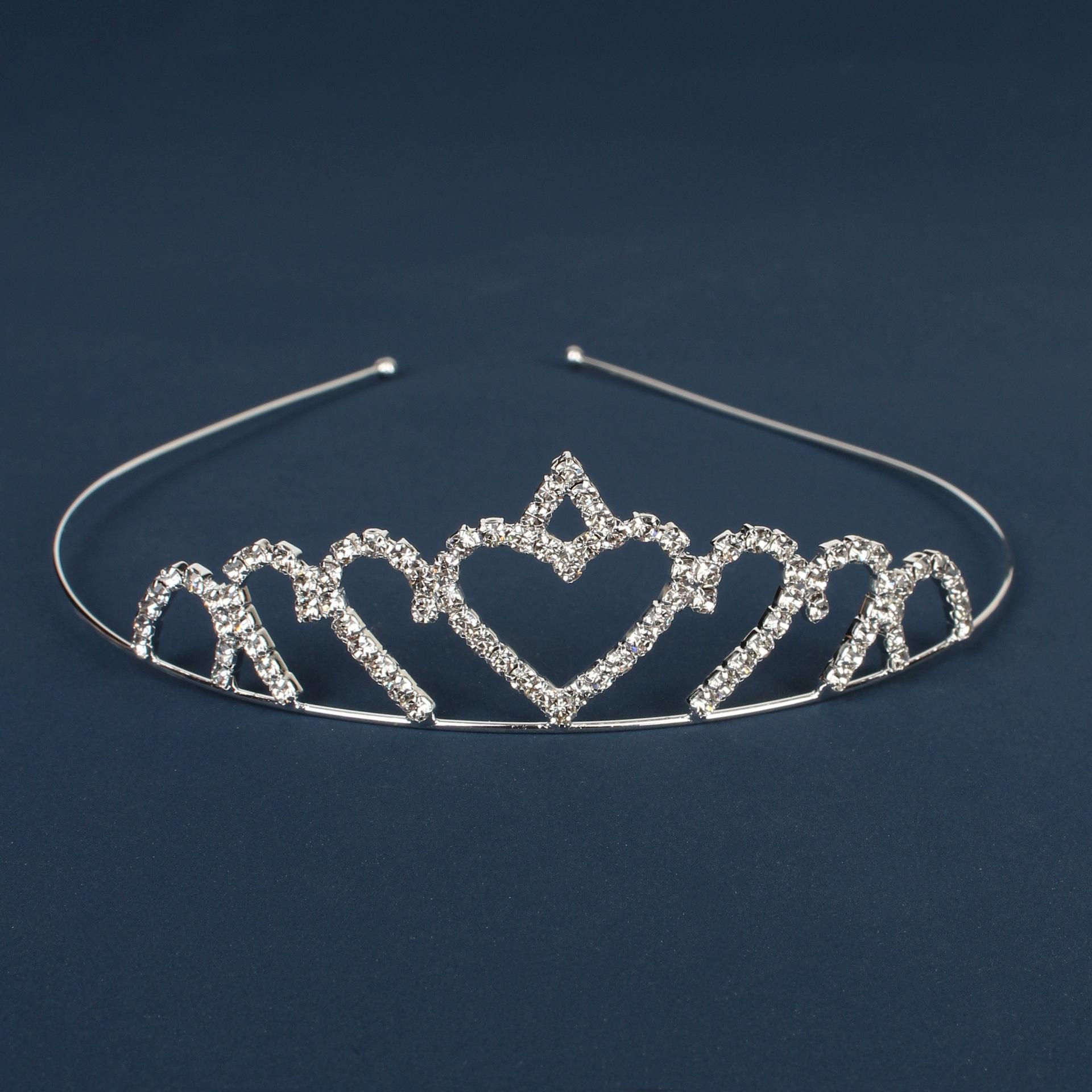 

Корона со стразами, детские аксессуары для волос, головной убор для девочек, любовь, дамская корона, шпилька, аксессуары, повязка на голову