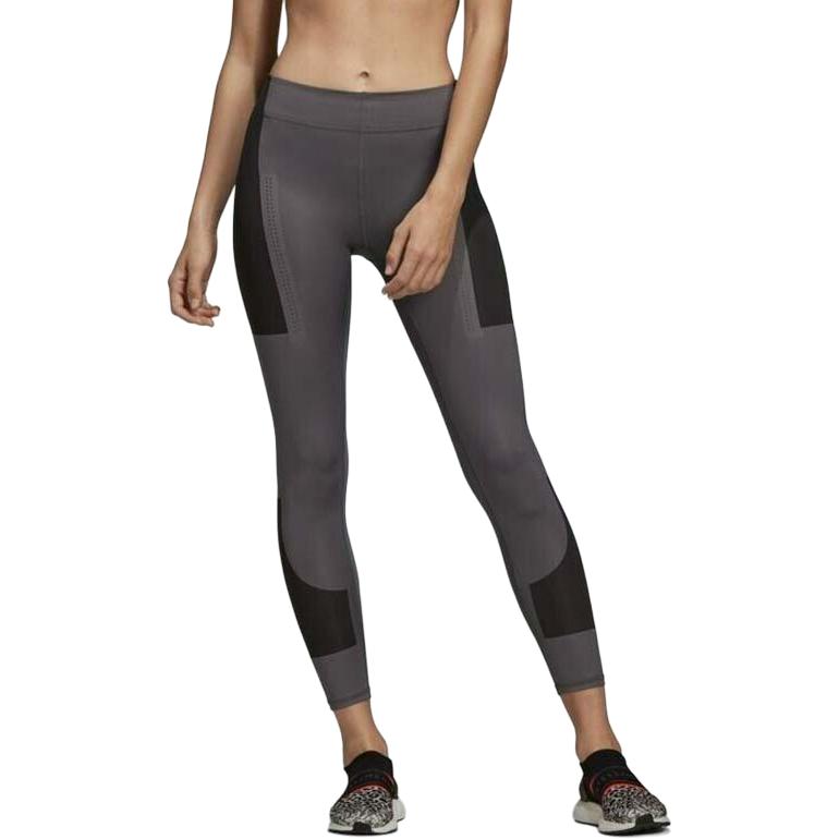 Adidas Color Block Elastic Waist Breathable Quick Dry Tight Sports Long Pants Unisex Bottoms Black Gray DW9575
