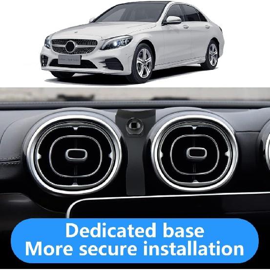 LUNQIN Uchwyt na telefon samochodowy do Mercedes Benz C Level 2022-2024 C300,GLC-Class 23-24 GLC300 4Matic AMG C 43 Duży pas na telefon komórkowy Shell Car