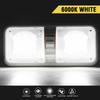 OEMASSIVE 12V 48LED 2835 SMD Interior Double Dome Ceiling Light Cabin Roof Lamp For RV Boat Camper Caravan Lorry Bus Motorhome