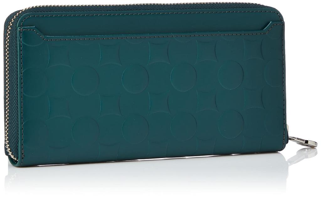 Cuo with Kira Wallet Nanban Embossed Leather Round Garcon Wallet Dark Green [La Karacho] Cloisonné (GD)