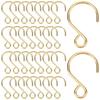 J1UL1N S Shaped Hooks Small Wire Hanger Stainless Steel 600Pcs Golden Mini Jewelry DIY Chandelier Christmas Tree Decor