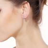 Men Women Silver Plated Smooth Small Hoop Huggie Earrings Party Jewelry Gift