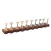 Nail Display Stand Manicure Tool Wave Shape Wooden Base Magnetic Nail Practice Stand with 10pcs