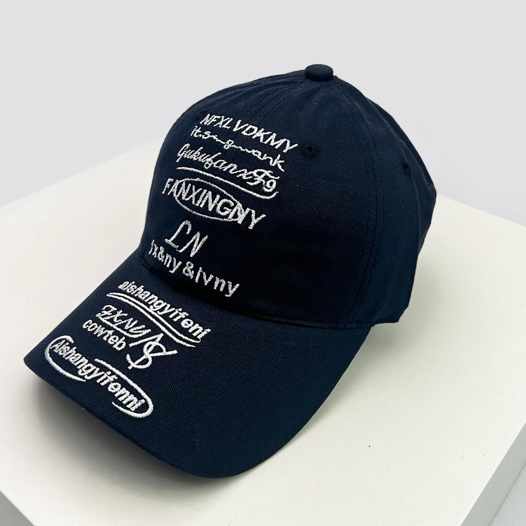 And Women Niche Style Design Style Letter Print Embroidery Baseball Caps Sun Protection Street Style All-Match Personalized Peaked Hats Fashion