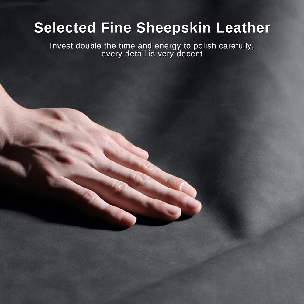 For Samsung Galaxy Zfold4 Zfold6 Zfold Z Fold 5 4 3 Fold5 Fold4 Fold3 5G Silicone Shockproof Bumper Sheepskin Leather Case