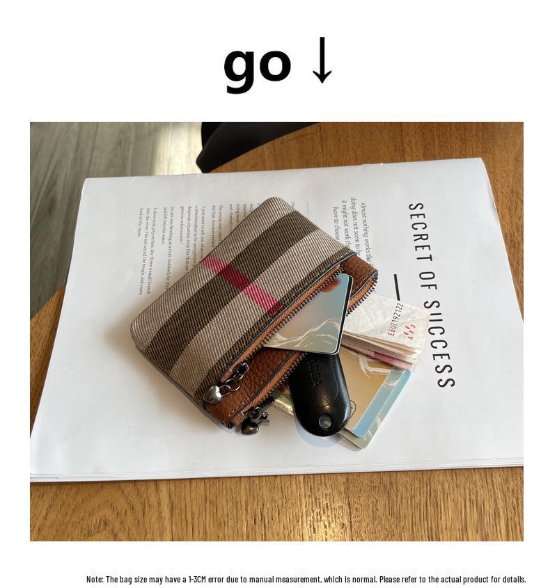 Dámská mini peněženka na mince z pravé kůže - Nový módní styl 2025