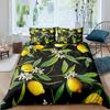 Lemon Duvet Cover Set Fresh Fruits Pattern Polyester Comforter Cover King Queen Twin Full Size For Kids Teens Adults Bedding Set