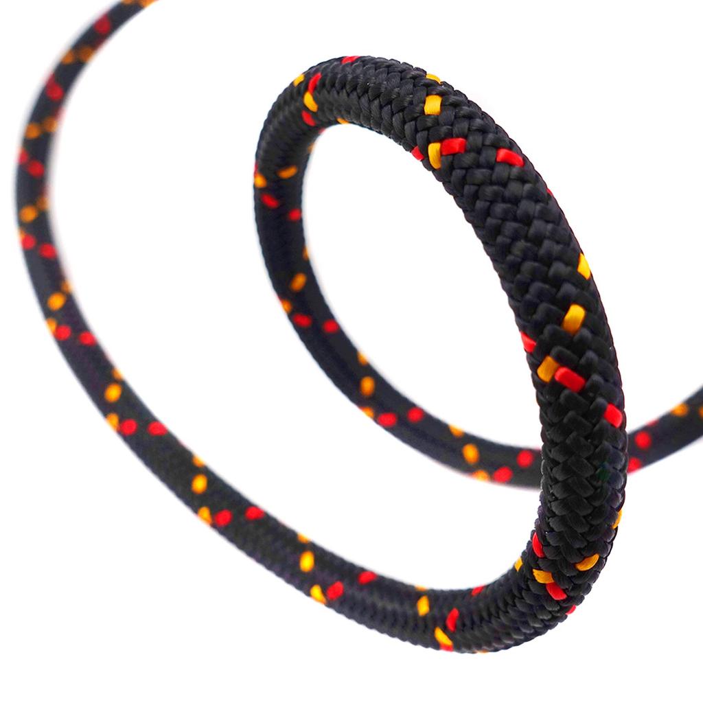 GM CLIMBING CE UIAA Certified Double Braided 6mm Accessory 6m Black Cord, Polyester, Cut,