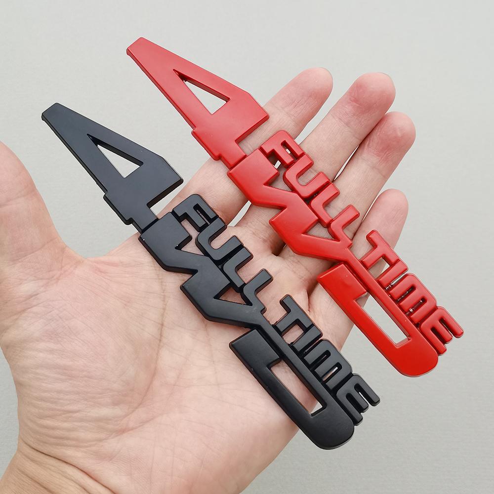3D Car Sticker 4WD Full Time Logo Emblem Truck Fender Auto Badge Decal Accessories For Toyota Prado Honda Jeep  Ford Mitsubishi