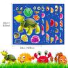 6 Fotos/Baotian Meeresleben Gesicht-verändernde Aufkleber für neues Kinder-Puzzlespielzeug Wiederholt klebende Puzzle-Aufkleber