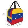 Bandera Venezolana, Mar Caribe en Sudamérica Bolsa de Almuerzo Aislada para Mujeres Niños Cajas de Comida Fiambrera Térmica Bolso