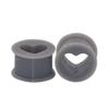 1 Paar Herz Weiche Flexible Silikon Ohrstöpsel Doppelt Gewölbte Dehner Flesh Tunnels Körperschmuck 6-20mm Mehrere Farben