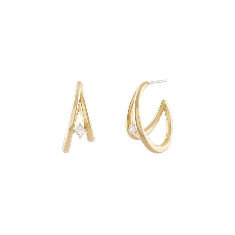 Gold Beam Earrings