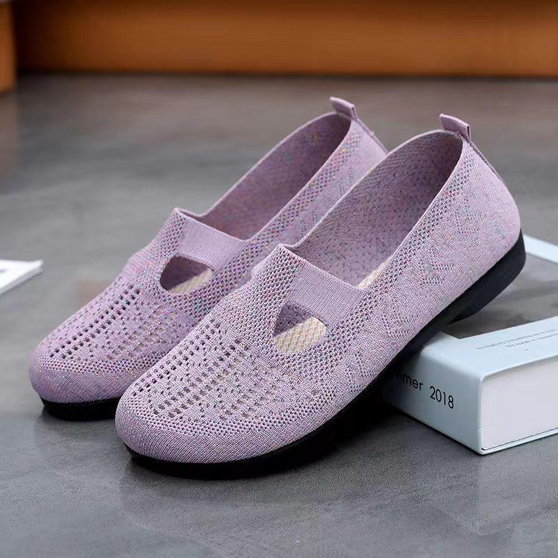 Damen Atmungsaktive Mesh Slipper Freizeitschuhe - Bequeme Old Beijing Stoff Mutterschuhe