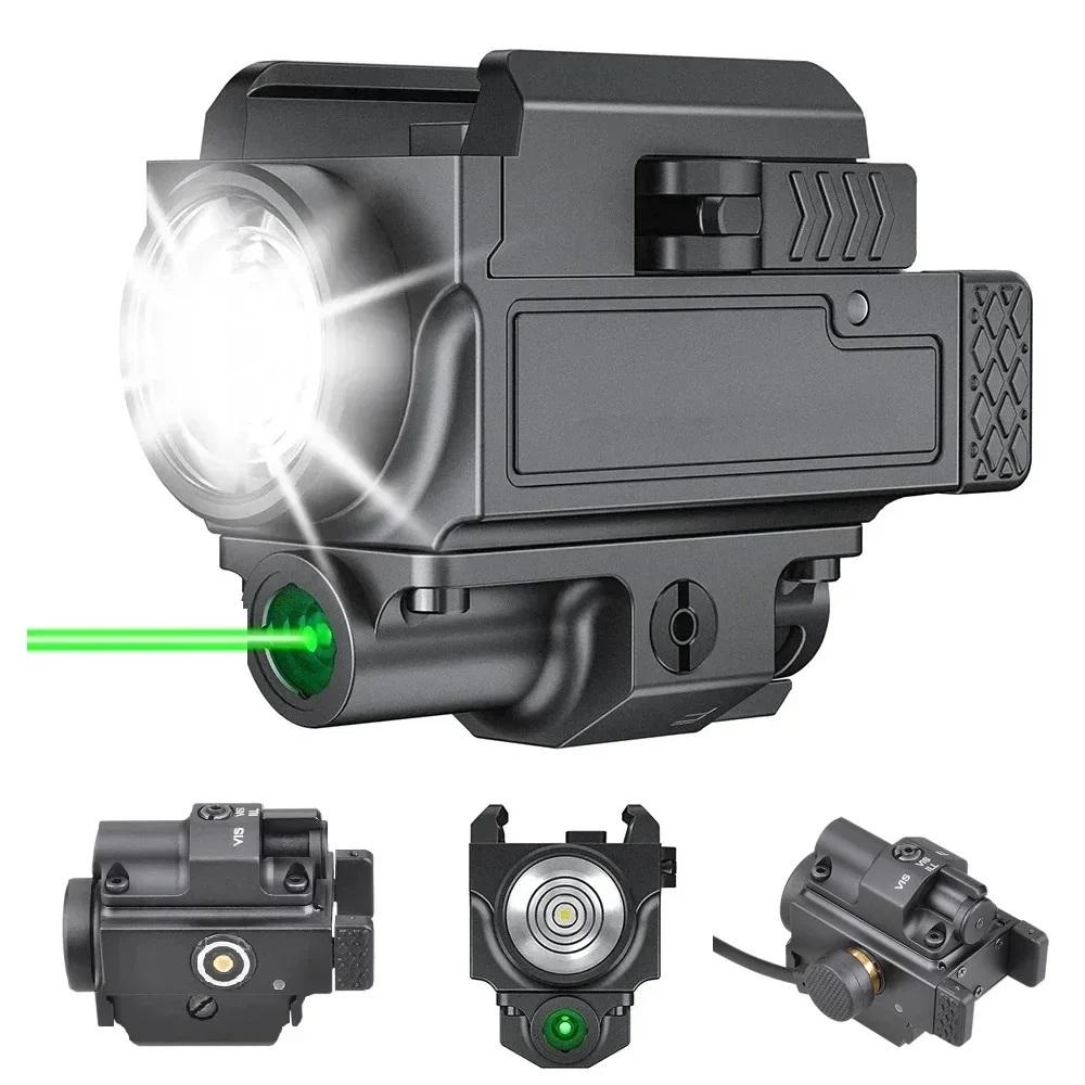 

Richfire Tactical LED Flashlight 800lumens Green 2 in 1 Combo Rail Mounted with Magnetic Charger for Hunting