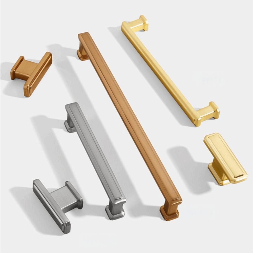 Copper Finish Cabinet Handles Zinc Alloy Closet Handle Furniture Hardware  Wardrobe Drawer